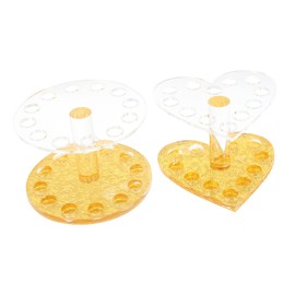 Healvian 2pcs Vertical Nail Art Pen Holder Acrylic Manicure Pen Stand Storage Stand for Nail Salon Supplies Beauty Tools