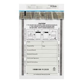 500 Pack 6âx9â Clear FREEZFraud Deposit Bags, Tamper-Evident Security Bank Pocket, Cash register bags by zmybcpack