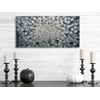 Haitouxi Arts Extra Large Wall Art Abstract Black Silver Squares