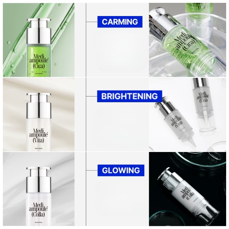 MILLIMILLI Medi Ampoule 15ml [Vita/Cica/Colla], Type:Colla-Glowing