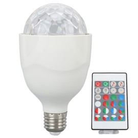 Disco Ball Lamp Bulb E27 Sound Activated Remote Control RGB LED Strobe Ball Lights Bulb for Party Wedding Bar