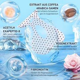 Augenpflege Augenpads mit Magnet-Technologie, Gegen Augenringe und reduziert Schwellungen, Anti-Falten & Feuchtigkeit 24H für Tagespflege (7 Stück)