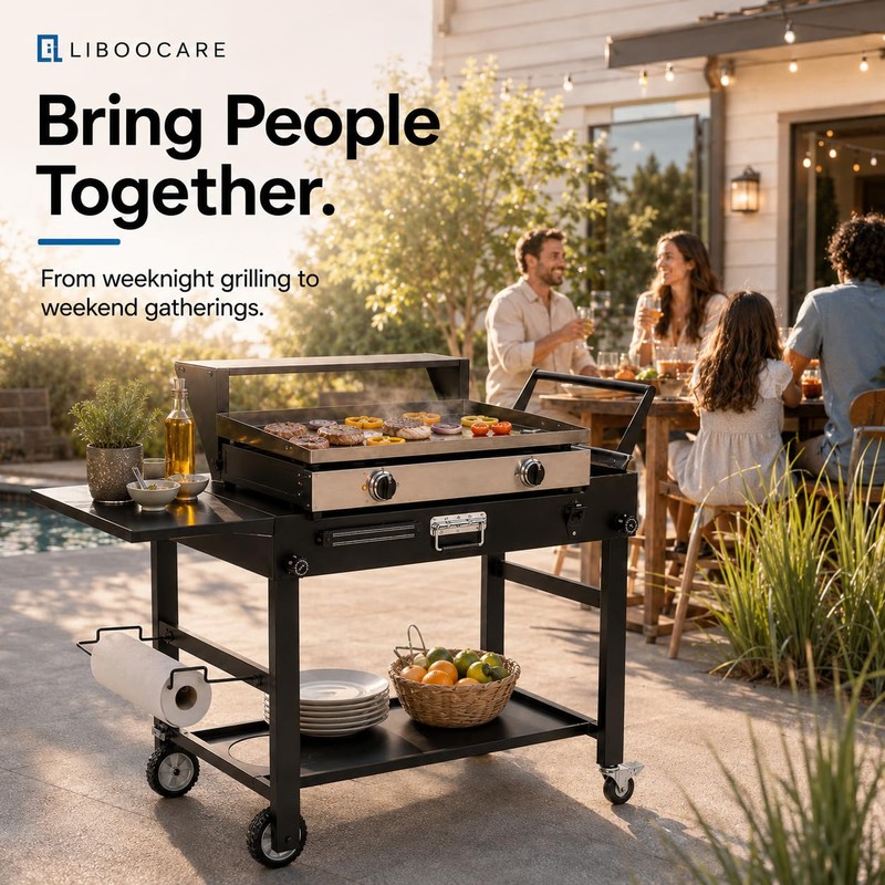 Grill Cart for Blackstone 22 Inch Griddle, 31" Tall Foldable