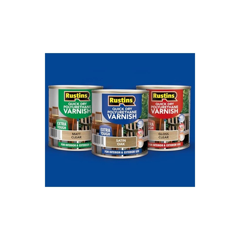Rustins Quick Dry Polyurethane Varnish Gloss Clear 250ml