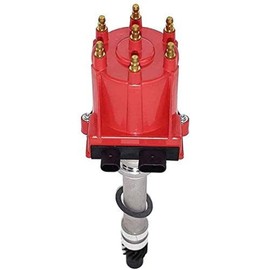 A-Team Performance - OEM Distributor 4.3L V6 TBI EFI - Compatible with GMC Chevy 262 1985-199 6 Cylinders Blazer S10 S15 Jimmy Sonoma C K Truck Pontiac, Red Cap - Distributor Cap Rotor Kit