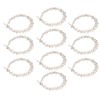 5 Pair Silver Hoop Earrings Retro Simple Lightweight Zinc Alloy