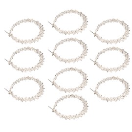5 Pair Silver Hoop Earrings Retro Simple Lightweight Zinc Alloy Ear Loops Earrings for Parties Birthdays Anniversaries