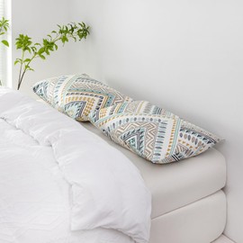 SUSYBAO Yellow Aztec Pillowcases King Size Set of 2 100% Cotton Green Bohemian Pillow Covers Envelope Closure Boho Geometric Decorative Pillowcases Breathable Lightweight (20 in x 36 in)