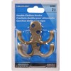 Hardware Essentials 852903 Double Clothes Hooks Antique Brass - 2