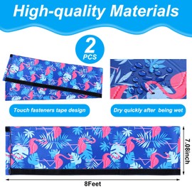 Junkin Flamingo Pool Handrail Cover Swimming Pool Hand Rail Slip Resistant Cover Blue Grip(8 Feet)