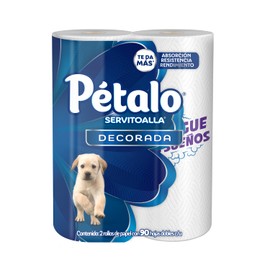 Pétalo Servitoalla Decorada 2 rollos de papel con 90 Hojas Dobles
