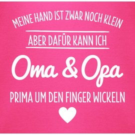 Shirtracer Sayings Baby – wrap grandma and grandpa around your finger – Baby Bodysuit Short Sleeve for Boys and Girls. -