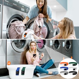 Suzile 72 Pcs Laundry Strap with Buckle Wash Care Utility Strap Replacement Household Cleaning Loop Accessories Tools