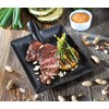 Zassenhaus 076325 Steak/Serving Plate, Ceramic, Anthracite, 25.0 x 18.0 x