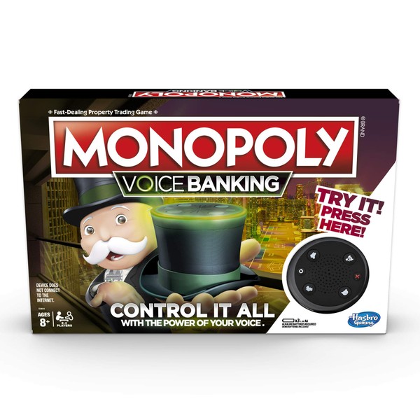 Monopoly Voice Banking Board Game The Fast Dealing Property Trading Game Ages 8+