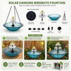 Hanging Solar Bird Bath Fountain for Garden Decor – 3-Tier