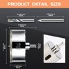 MOLLOM 3-1/2" (89mm) Diamond Hole Saw with 2Pcs Removable Pilot