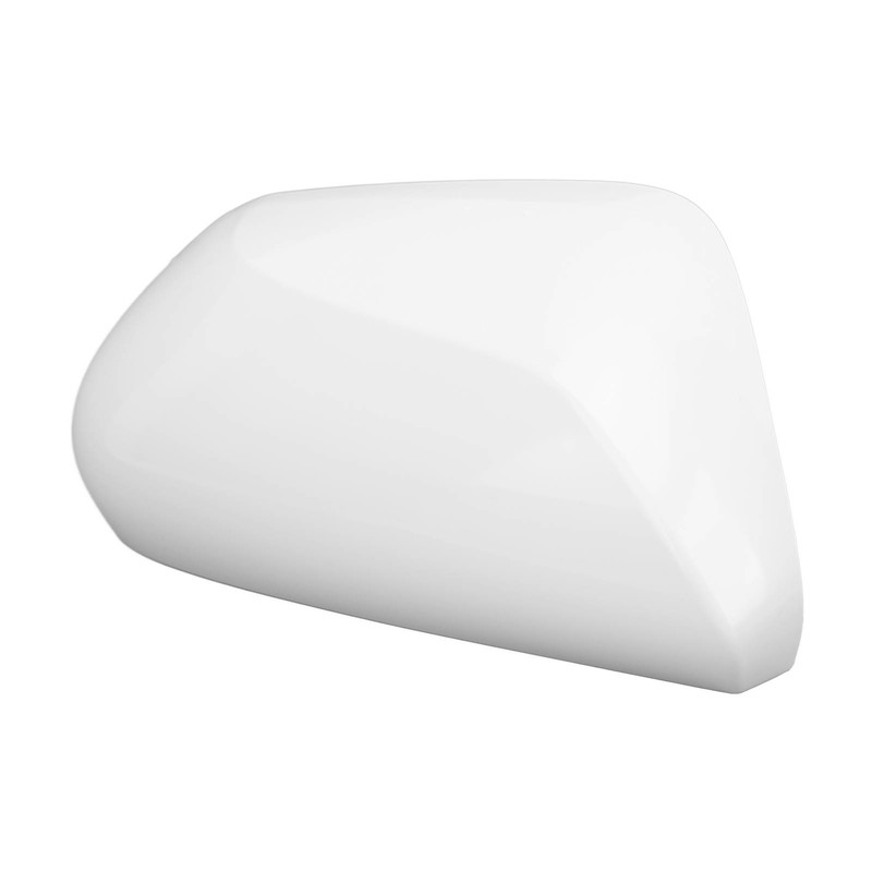 White Side Mirror Cover Unpainted Rearview Outer Door Wing Mirror