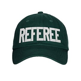 Classic Referee Hat Premium Cotton Low Profile Unstructured Adjustable Strapback Hunter White