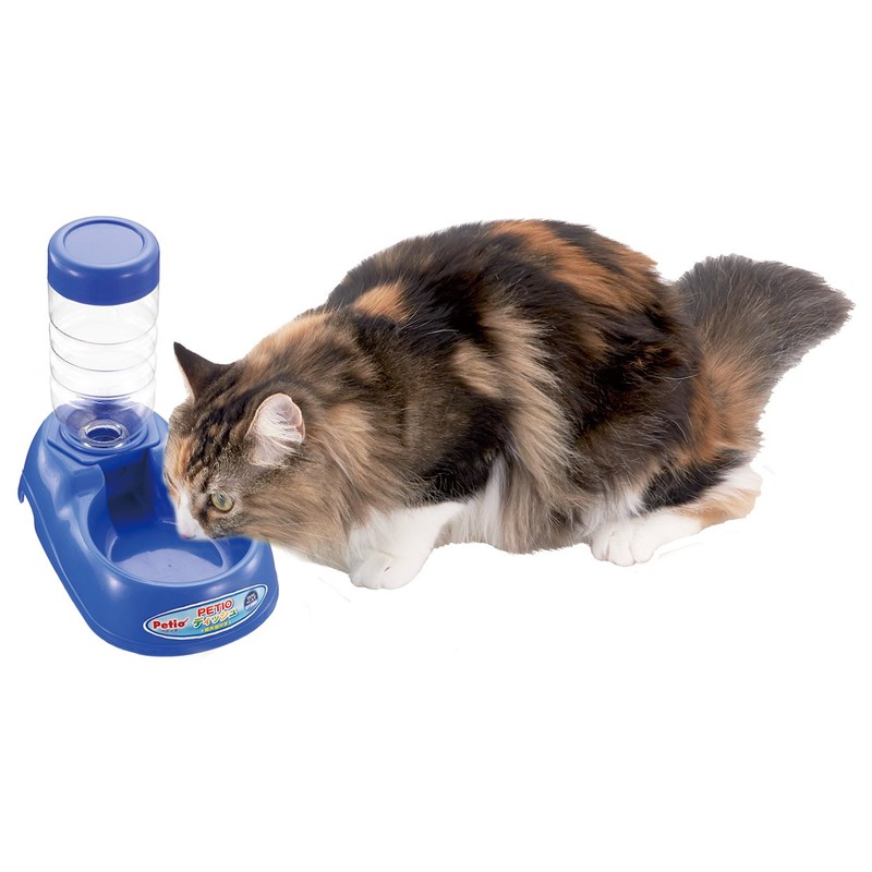 ペティオ (Petio) PETIOディッシュ 給水器付き ブルー ペット用