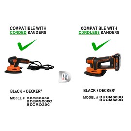 Shop Vacuum Hose Adapter compatible with Cordless BLACK+DECKER Mouse Detail Sander BDCMS20C BDCMS20B for Vac Dust Reducer Collector 1-7/8 inch