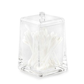 Huang - Juego de accesorios de acrílico cuadrado (caja de hisopos)