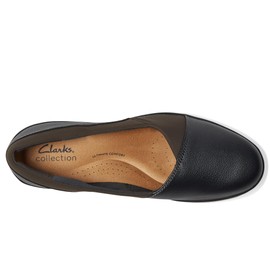 Clarks Women's Suttyn Walk Loafer, Dark Pewter Metallic Leather, 6.5 Wide