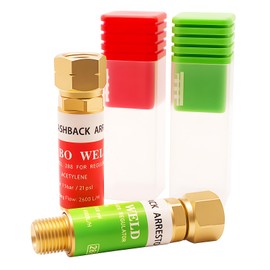 BO WELD Oxygen and Acetylene Flashback Arrestors Set Regulator End 9/16-18UNF Threads B Size