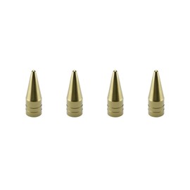 TVC29 Brown 4pcs Long Spike Spiked Tire Valve Stem Caps Metal Thread Wheel Tires