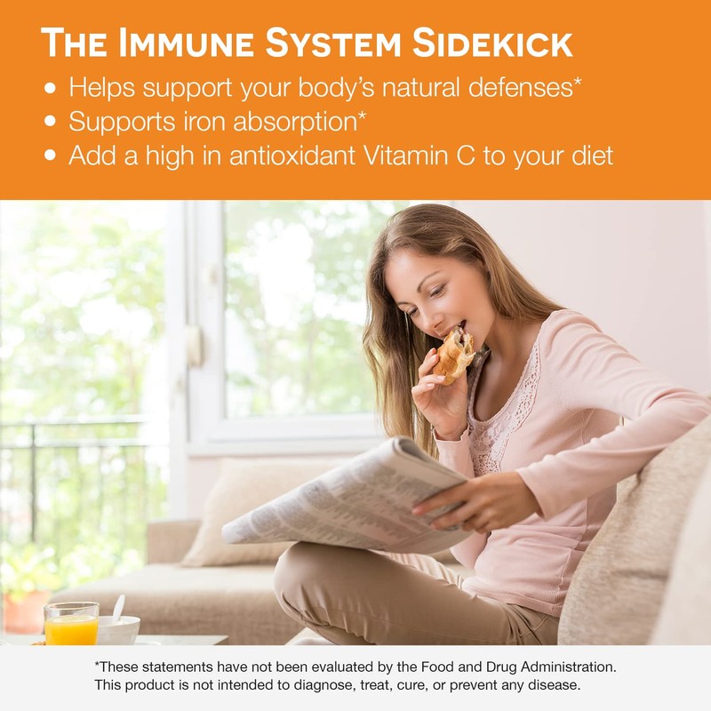 EZ Melts Dissolvable Vitamin C 500 mg, Sugar-Free, 1-Month Supply