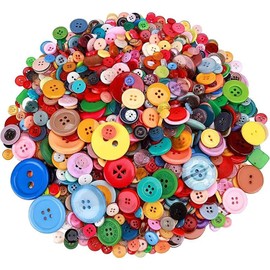 100 botones redondos de resina de varios tamaños, colores variados, 2 agujeros y 4 agujeros, ideal para coser proyectos manuales, pintar botones de adorno hechos a mano para manualidades versátiles