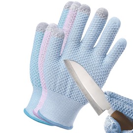 Fullsheild 3 Pairs Cut Resistant Gloves Level 5 Protection for Kitchen, Upgrade Food Grade Anti Cutting Gloves