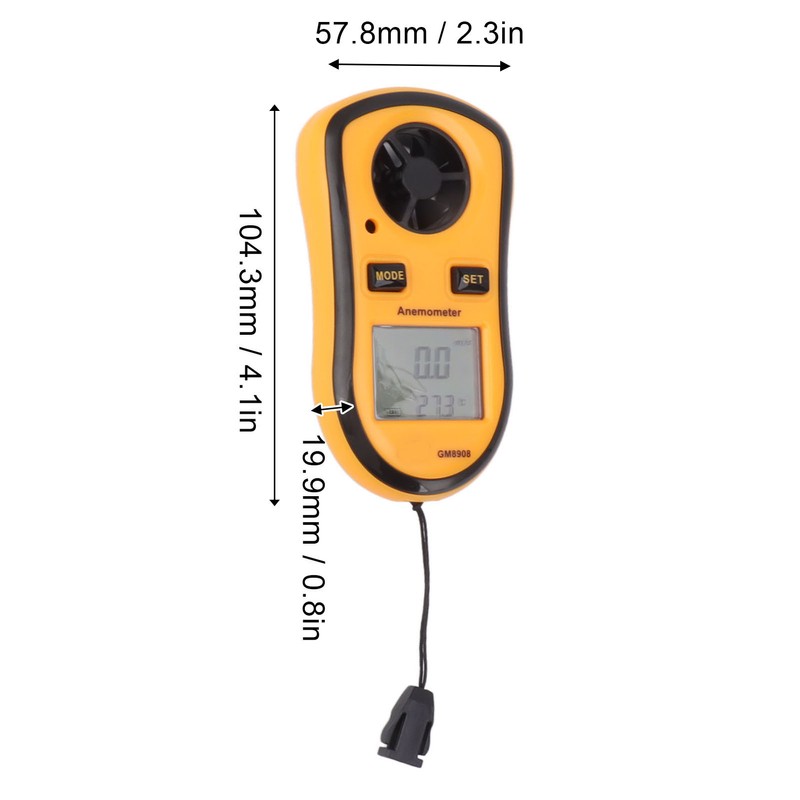 Handheld Digital Anemometer Pocket Wind Meter Handheld Mini Wind Speed