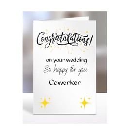 Congratulations on your wedding card for Coworker, gifts for men, women, him, her, male, female, presents for christmas, A5-195_65