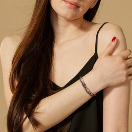 RainSo Women Pure Copper Magnetic Bracelet with Leopard Design Adjustable Design with Display Box (Leopard Pattern)