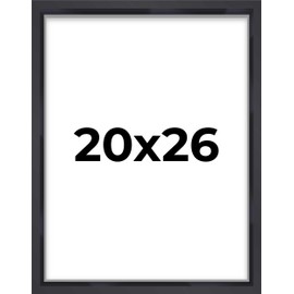 20x26 Shadow Box Frame Contemporary Black | 3/4" Depth of Usable Space| Interior Size 20x26 or 26x20 Inches| UV Resistant Acrylic, Acid-Free Backing, Wall Hangers | Made in USA