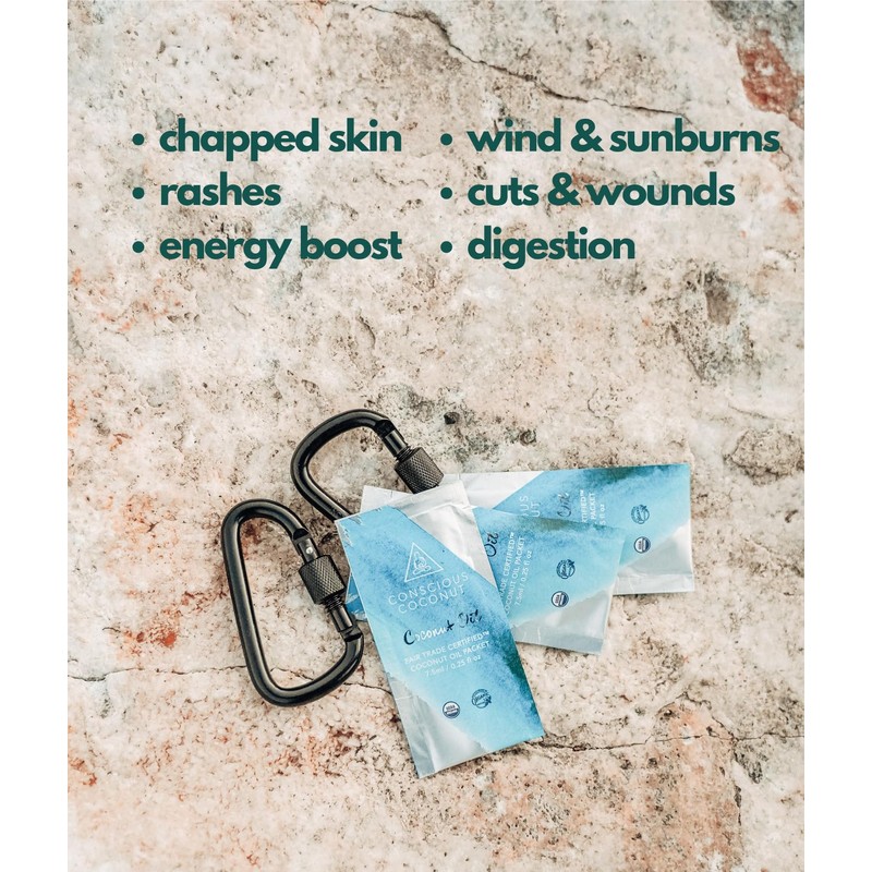 Conscious Coconut Individual Coconut Oil Packets, Certified Organic, Fair Trade