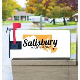Salisbury Maryland State Shape Design Souvenir Magnetic Mailbox Cover