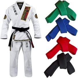 Athletics Gear AG Martial Arts Karate Belt, 100% Cotton with Multiple Stitching Belts for BJJ, Judo, Taekwondo and Karate (Yellow, 220cm)
