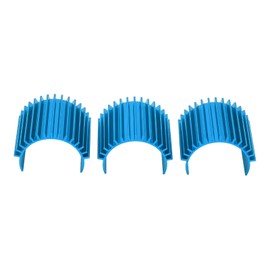 AMONIDA 3pcs Aluminium Alloy Brushless Brushed Motor Heat Sink, Anti Deformation Metal Motor Heat Sink for C14, C24, B14, B24 RC Car (Blue)
