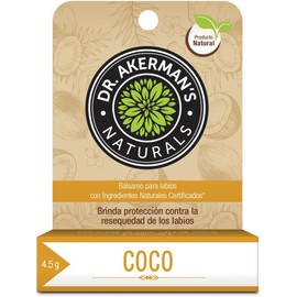 Bálsamo Labial Natural Humectante Protección para Labios Dr. Akerman´s Natural (Coco)
