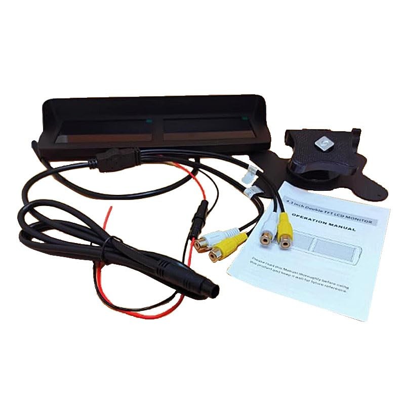 Dolphin Automotive Dual Twin Screen Dashboard Mouted Monitor For Reverse