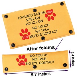 Service Dog Leash Sleeve Dot Not Pet Working Dog Leash Sleeve Service Dog Leash Wrap (EYE CONTACT)