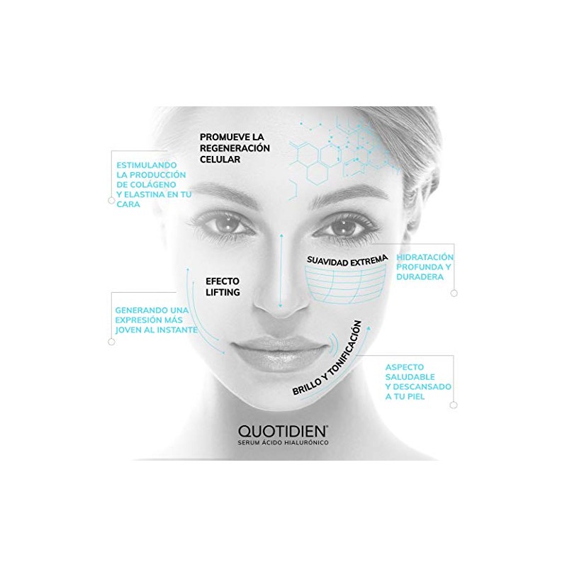 Serum Ácido Hialurónico Facial + Vitamina B5 + Extracto de