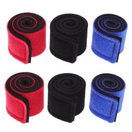 GRIRIW 6Pcs Fishing Rod Sleeves Stretchy Elastic Straps for Fishing Rods Ergonomic Design for Easy Carrying Convenient Fixing with Guide Groove Multi Functional Fishing Pole