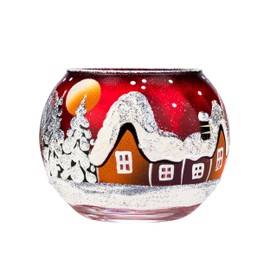 Victoria Bella 5578/180/CW 7'' Height Vase Glass Pattern: Crimson Winter