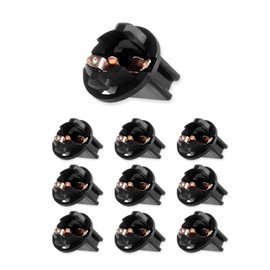 Lanuovx - Paquete de 10 bombillas T10 194 para panel de instrumentos, con bloqueo giratorio, para bombillas tipo T10/194/168 (t3-1/4)