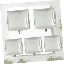 STOBAZA Square Aluminum Film Balloons 24 Inch Cube Foil Party Supplies 5 Pack for Decorations