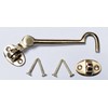 Brass Cabin Hook 4 Inch Brass Cabin Hook & Eye