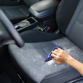 Pet Hair Remover for Car Detailing Supplies, Mini Triangle Hair Remover for Carpet, Couch, Furniture, Clothes heldhold Reusable Pet Hair Remover Tool for Dog Cat (Blue)